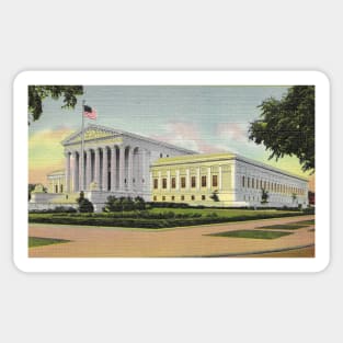 U.S. Supreme Court postcard, 1950 Sticker